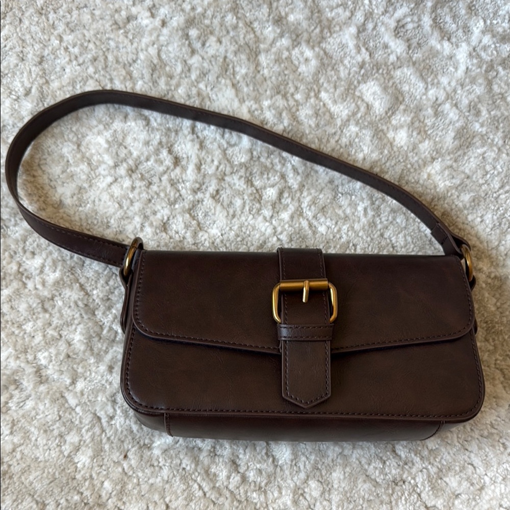 Brandy melville brown leather shoulder bag